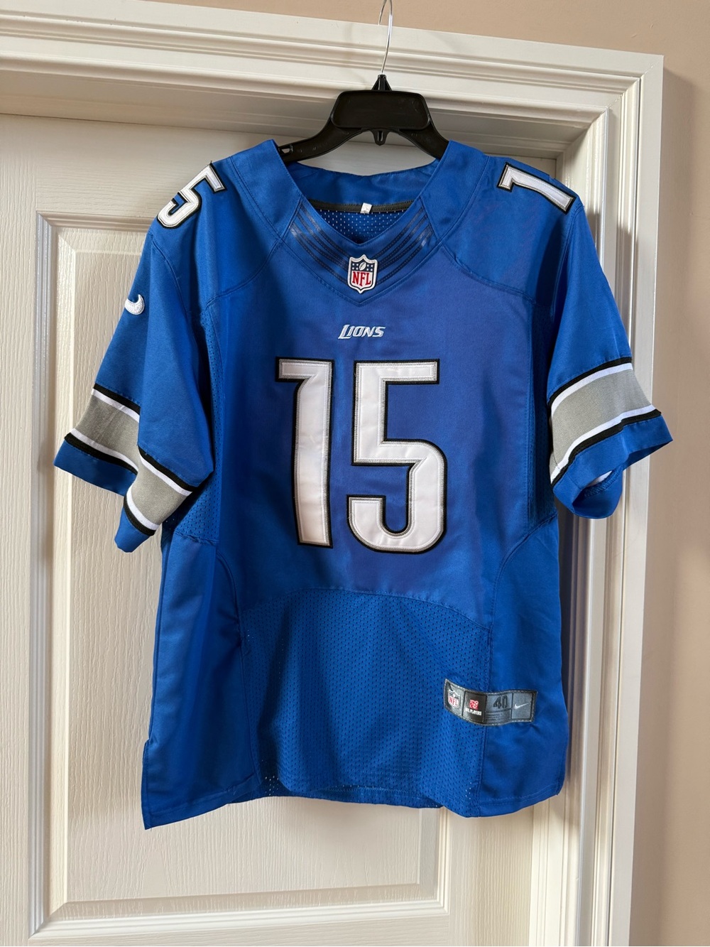 Detroit Lions Golden Tate III Jersey Size 40 Nike On Field Sewn Stitched